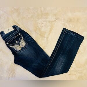 NWOT Miss Me bootcut women’s 26” Coastal vintage angel feather